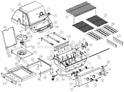 Page A Diagram and Parts List for 9312-54  Broil King Grill